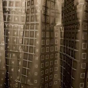 Black/brown shower curtain